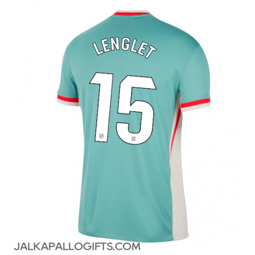 Atletico Madrid Clement Lenglet #15 Vieraspaita 2024-25 Lyhythihainen